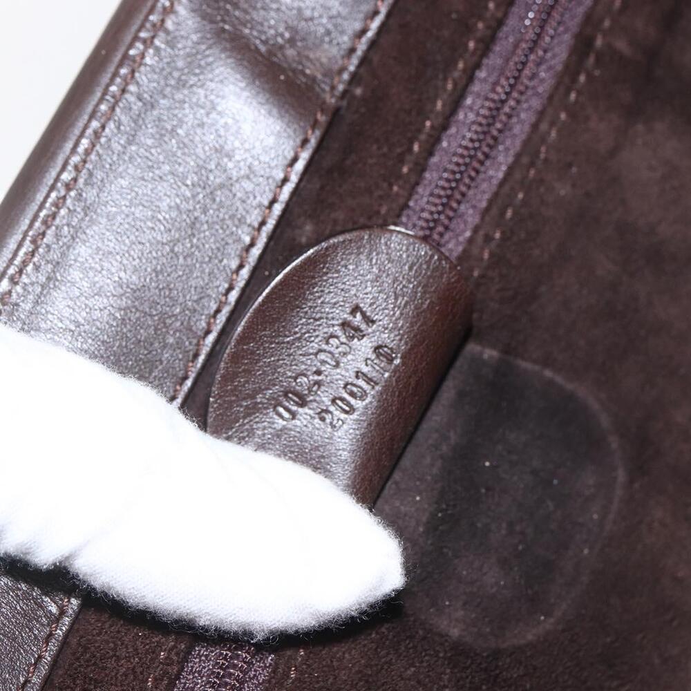 GUCCI Hand Bag Leather Brown Gold 002 0347 Auth 151640 - Picture 12 of 16